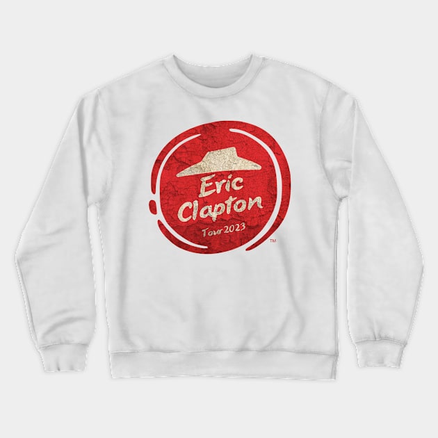 Cosplay Parody Pizza Hut Vintage Music Lovers - Eric Clapton Tour 2023 Crewneck Sweatshirt by kumurkumur